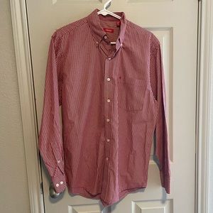 Izod Men’s Striped Button Up Shirt (Size S)